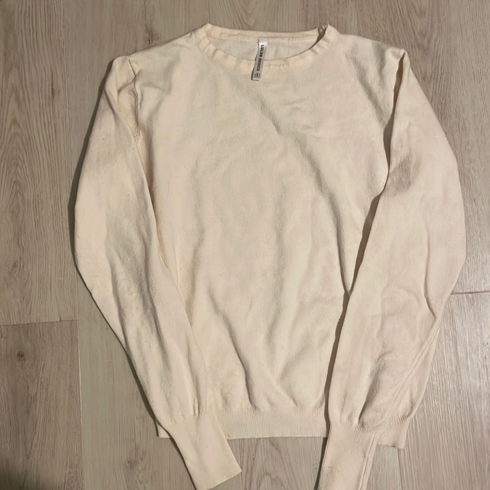 Cream crew neck sweater